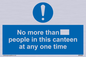 MP6256: No more than xxx people in this canteen at any one time