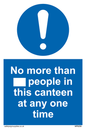 MP6256: No more than xxx people in this canteen at any one time