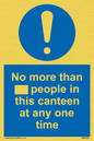 MP6256: No more than xxx people in this canteen at any one time