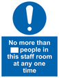 MP6257: No more than xxx people in this staff room at any one time