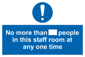 MP6257: No more than xxx people in this staff room at any one time