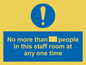 MP6257: No more than xxx people in this staff room at any one time
