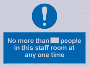 MP6257: No more than xxx people in this staff room at any one time