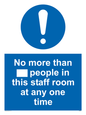 MP6257: No more than xxx people in this staff room at any one time
