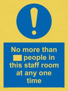 MP6257: No more than xxx people in this staff room at any one time