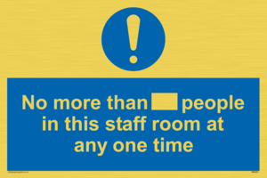MP6257: No more than xxx people in this staff room at any one time