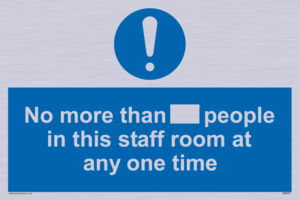 MP6257: No more than xxx people in this staff room at any one time