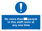 MP6257: No more than xxx people in this staff room at any one time