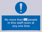 MP6257: No more than xxx people in this staff room at any one time