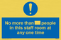 MP6257: No more than xxx people in this staff room at any one time