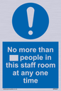 MP6257: No more than xxx people in this staff room at any one time