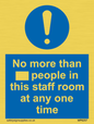 MP6257: No more than xxx people in this staff room at any one time