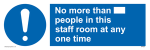 MP6257: No more than xxx people in this staff room at any one time