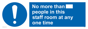 MP6257: No more than xxx people in this staff room at any one time