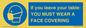 MP6263: If you leave your table: YOU MUST WEAR A FACE COVERING