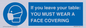MP6263: If you leave your table: YOU MUST WEAR A FACE COVERING