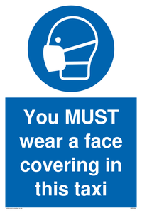 MP6264: You MUST wear a face covering in this taxi