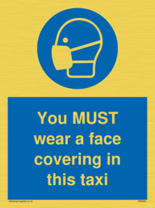MP6264: You MUST wear a face covering in this taxi