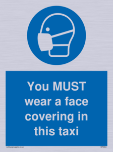 MP6264: You MUST wear a face covering in this taxi