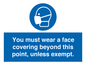 MP6282: You must wear a face covering beyond this point, unless exempt.