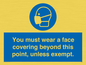 MP6282: You must wear a face covering beyond this point, unless exempt.