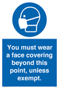 MP6282: You must wear a face covering beyond this point, unless exempt.