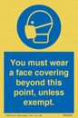 MP6282: You must wear a face covering beyond this point, unless exempt.