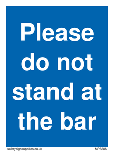 MP6286: Please do not stand at the bar