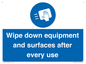 MP6297: Wipe down equipment and surfaces after every use