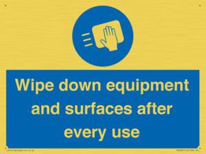 MP6297: Wipe down equipment and surfaces after every use