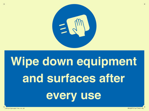 MP6297: Wipe down equipment and surfaces after every use