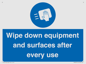 MP6297: Wipe down equipment and surfaces after every use