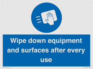 MP6297: Wipe down equipment and surfaces after every use