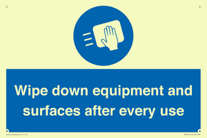 MP6297: Wipe down equipment and surfaces after every use