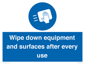 MP6297: Wipe down equipment and surfaces after every use