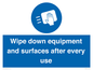 MP6297: Wipe down equipment and surfaces after every use