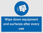 MP6297: Wipe down equipment and surfaces after every use