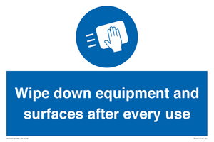 MP6297: Wipe down equipment and surfaces after every use