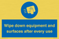 MP6297: Wipe down equipment and surfaces after every use