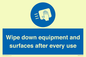 MP6297: Wipe down equipment and surfaces after every use