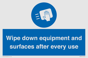 MP6297: Wipe down equipment and surfaces after every use
