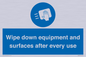 MP6297: Wipe down equipment and surfaces after every use