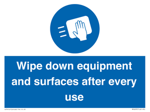 MP6297: Wipe down equipment and surfaces after every use