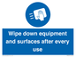 MP6297: Wipe down equipment and surfaces after every use