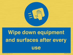 MP6297: Wipe down equipment and surfaces after every use