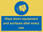 MP6297: Wipe down equipment and surfaces after every use