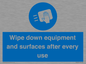 MP6297: Wipe down equipment and surfaces after every use