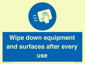 MP6297: Wipe down equipment and surfaces after every use