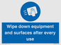 MP6297: Wipe down equipment and surfaces after every use