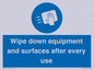 MP6297: Wipe down equipment and surfaces after every use